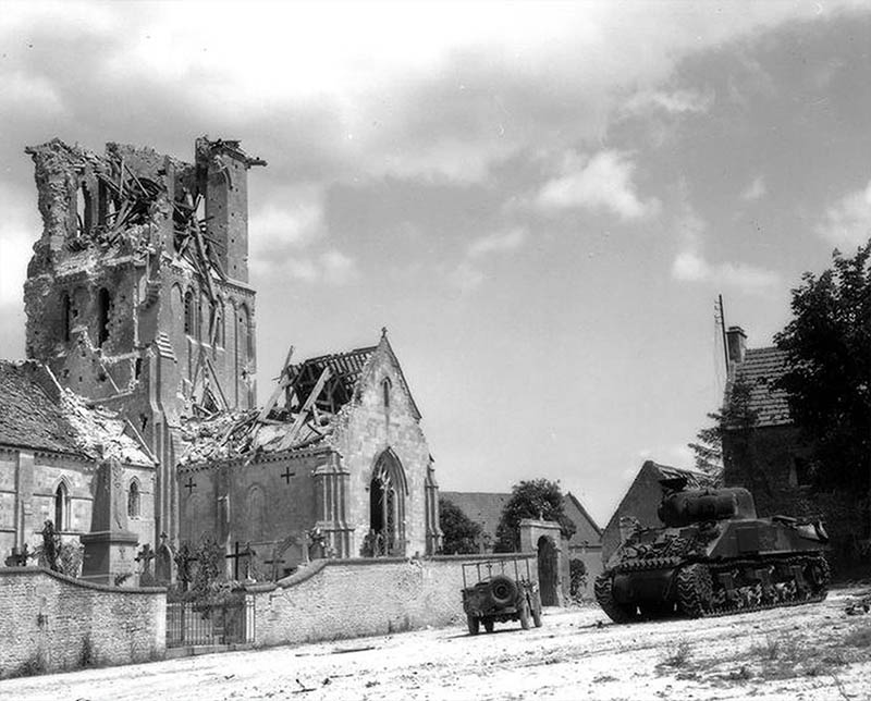 Destroyed Church at Rots