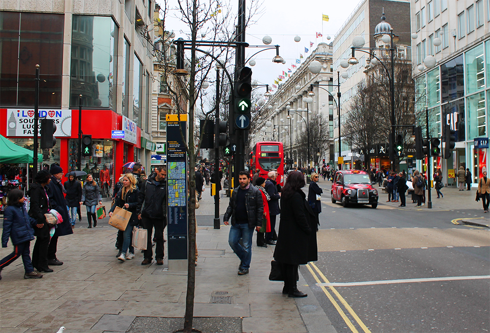 People on Oxford Street